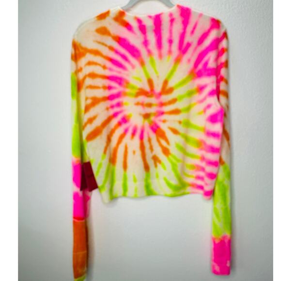 NWT The Elder Statesman Cashmere Spiral Tranquility Crew Sweater  L - Picture 13 of 16